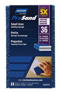 Norton ProSand 4.5 in. L X 2.69 in. W X 1 in. 36 Grit Extra Coarse Small Area Sanding Sponge