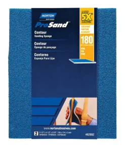 Norton ProSand 5.5 in. L X 4.5 in. W X 0.188 in. 180 Grit Fine Contour Sanding Sponge