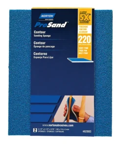 Norton ProSand 5.5 in. L X 4.5 in. W X 0.188 in. 220 Grit Very Fine Contour Sanding Sponge