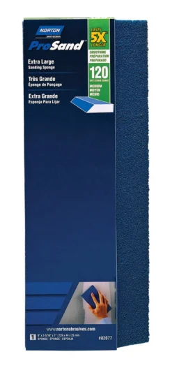 Norton ProSand 9 in. L X 3.83 in. W X 1 in. 120 Grit Medium Extra Large Sanding Sponge