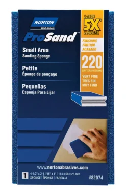 Norton ProSand 4.5 in. L X 2.69 in. W X 1 in. 220 Grit Very Fine Small Area Sanding Sponge