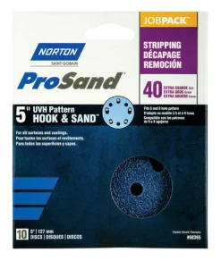 Norton ProSand 5 in. Zirconia Alumina Hook and Loop H831 Sanding Disc 40 Grit Extra Coarse 10 pk