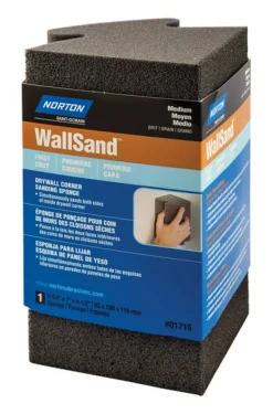 Norton WallSand 7 in. L X 3.75 in. W X 4.5 in. 80 Grit Medium Extra Large Corner Sanding Sponge