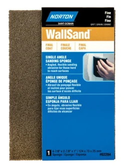 Norton WallSand 4.88 in. L X 2.88 in. W X 1 in. Fine Single Angle Sanding Sponge