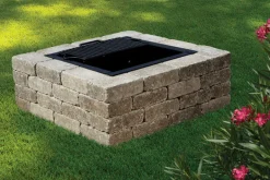 Ns Sq Firepit Kit Pecan