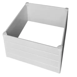 NuVue Deluxe 15 in. H X 48 in. W X 48 in. D Vinyl Wall Raised Garden Bed White