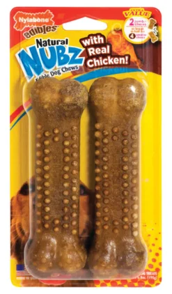Nylabone Nubz Chicken Chews For Dogs 6.8 oz 2 pk