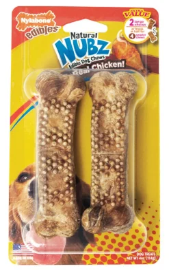 Nylabone Nubz Chicken Chews For Dogs 2 pk