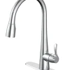 Oak Brook Ceramic Chrome 1.8 GPM High Arc Spout Pull-Down One Handle Kitchen Faucet
