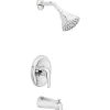 Oak Brook Coastal 1-Handle Brass Chrome Tub and Shower Faucet