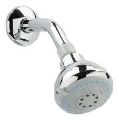 Oak Brook PVC Chrome 1.8 GPM 3-Settings Wall Mount Shower Head 3 Dia. in.