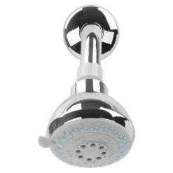 Oak Brook PVC Chrome 1.8 GPM 3-Settings Wall Mount Shower Head 3 Dia. in.