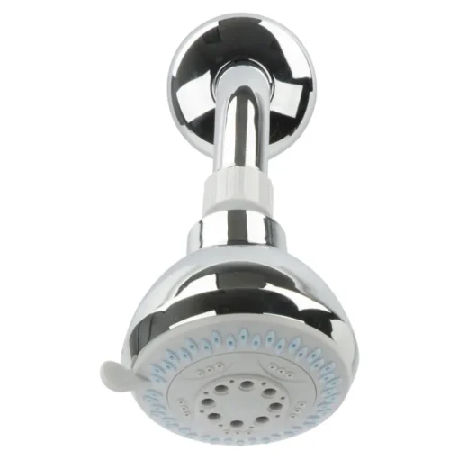 Oak Brook PVC Chrome 1.8 GPM 3-Settings Wall Mount Shower Head 3 Dia. in.