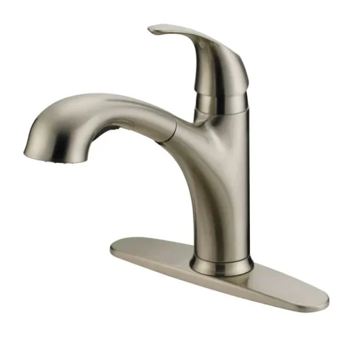 OakBrook Washerless Cartridge One Handle Nickel Kitchen Faucet