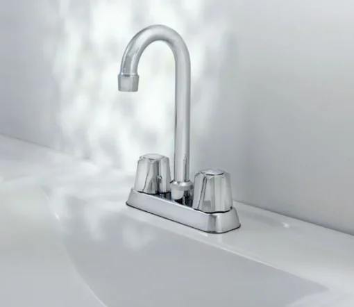 OakBrook Washerless Cartridge Chrome Two Handle Bar/Utility Faucet 4 in.