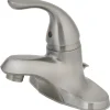 OakBrook Brushed Nickel Coastal Single-Handle Bathroom Sink Faucet 4 in.