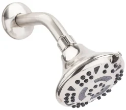 OakBrook Brushed Nickel PVC 5 settings Wallmount Showerhead 1.8 gpm