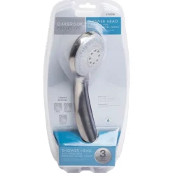 OakBrook Brushed Nickel PVC 3 settings Handheld Showerhead 1.8 gal