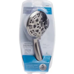 OakBrook Brushed Nickel PVC 5 settings Handheld Showerhead 1.8 gal