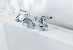 OakBrook Chrome Coastal Pop-up Bathroom Sink Faucet 4 in.