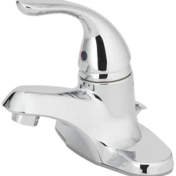 OakBrook Chrome Coastal Single-Handle Bathroom Sink Faucet 4 in.