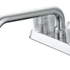 OakBrook Chrome Coastal Two-Handle Bathroom Sink Faucet 4 in.