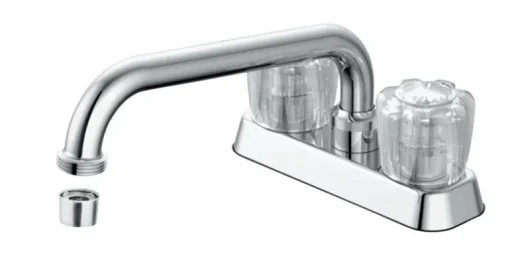 OakBrook Chrome Coastal Two-Handle Bathroom Sink Faucet 4 in.