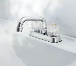OakBrook Chrome Coastal Two-Handle Bathroom Sink Faucet 4 in.
