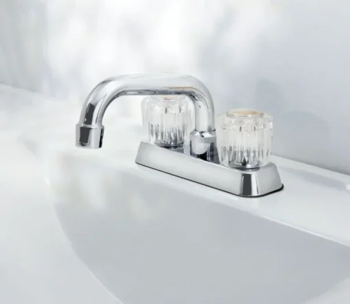 OakBrook Chrome Coastal Two-Handle Bathroom Sink Faucet 4 in.