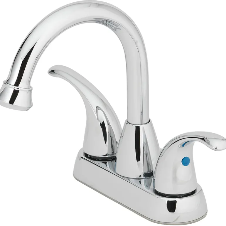 OakBrook Chrome Coastal Two-Handle Bathroom Sink Faucet 4 in.