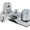 OakBrook Chrome Coastal Two-Handle Bathroom Sink Faucet 4 in.