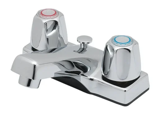 OakBrook Chrome Coastal Two-Handle Bathroom Sink Faucet 4 in.