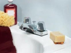 OakBrook Chrome Coastal Two-Handle Bathroom Sink Faucet 4 in.