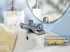 OakBrook Chrome Coastal Two-Handle Bathroom Sink Faucet 4 in.
