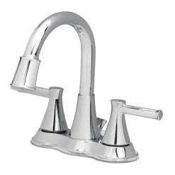 OakBrook Chrome Modern Two-Handle Bathroom Sink Faucet 4 in.