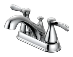 OakBrook Chrome Modern Two-Handle Bathroom Sink Faucet 4 in.