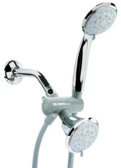 OakBrook Chrome PVC 3 settings Showerhead Combo 1.8 gpm
