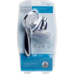 OakBrook Chrome PVC 3 settings Showerhead Combo 1.8 gpm