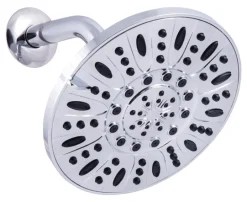 OakBrook Chrome PVC 3 settings Wallmount Showerhead 1.8 gpm