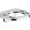 OakBrook Chrome Silver Die Cast Zinc Toothbrush/Tumbler Holder