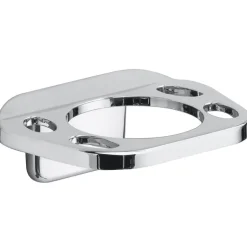 OakBrook Chrome Silver Die Cast Zinc Toothbrush/Tumbler Holder