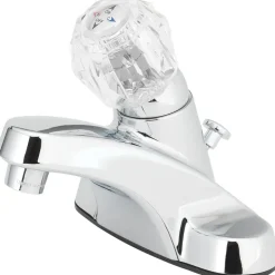OakBrook Chrome Traditional Single-Handle Bathroom Sink Faucet 4 in.