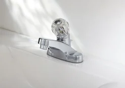 OakBrook Chrome Traditional Single-Handle Bathroom Sink Faucet 4 in.