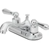 OakBrook Chrome Traditional Two-Handle Bathroom Sink Faucet 4 in.