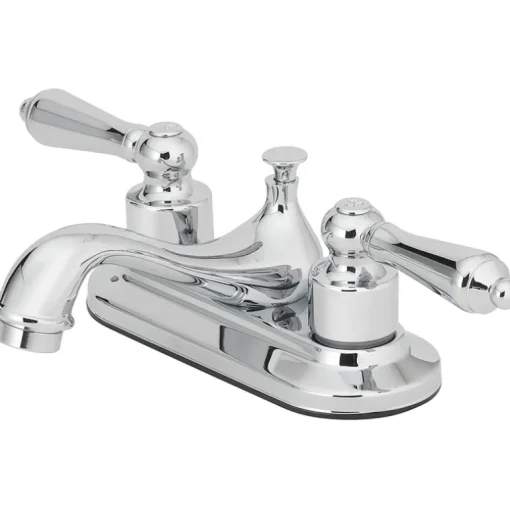 OakBrook Chrome Traditional Two-Handle Bathroom Sink Faucet 4 in.