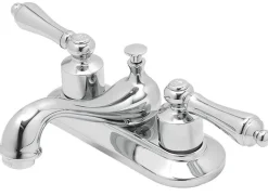 OakBrook Chrome Traditional Two-Handle Bathroom Sink Faucet 4 in.