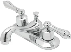 OakBrook Chrome Traditional Two-Handle Bathroom Sink Faucet 4 in.