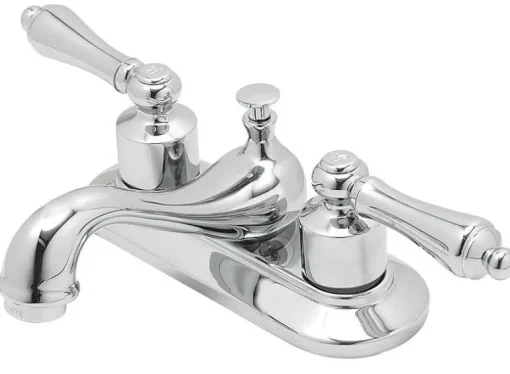 OakBrook Chrome Traditional Two-Handle Bathroom Sink Faucet 4 in.