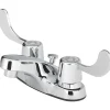 OakBrook Chrome Traditional Two-Handle Bathroom Sink Faucet 4 in.