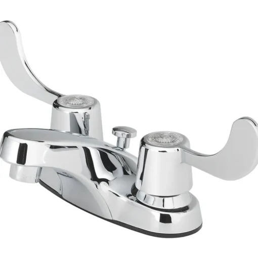 OakBrook Chrome Traditional Two-Handle Bathroom Sink Faucet 4 in.